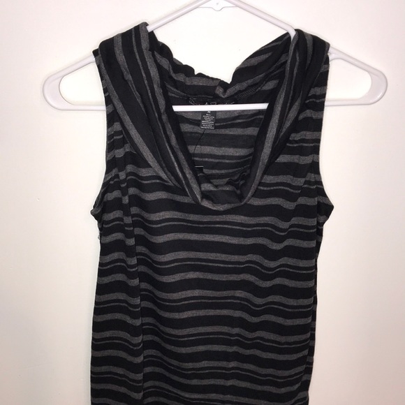 NWT French Laundry black cowl neck sleeveless blouse - Picture 3 of 7